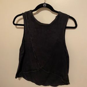 Free people black layered crop top
